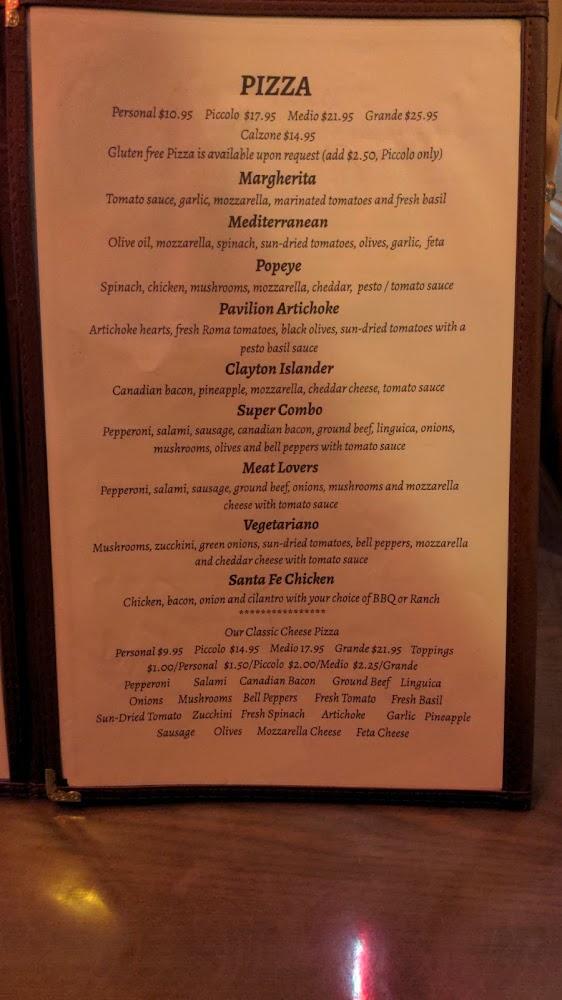 Pavilion Bar & Grill Menu image 3